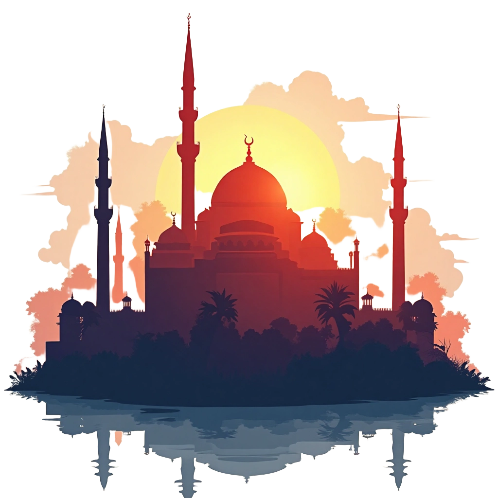 Sunset Over the Mosque